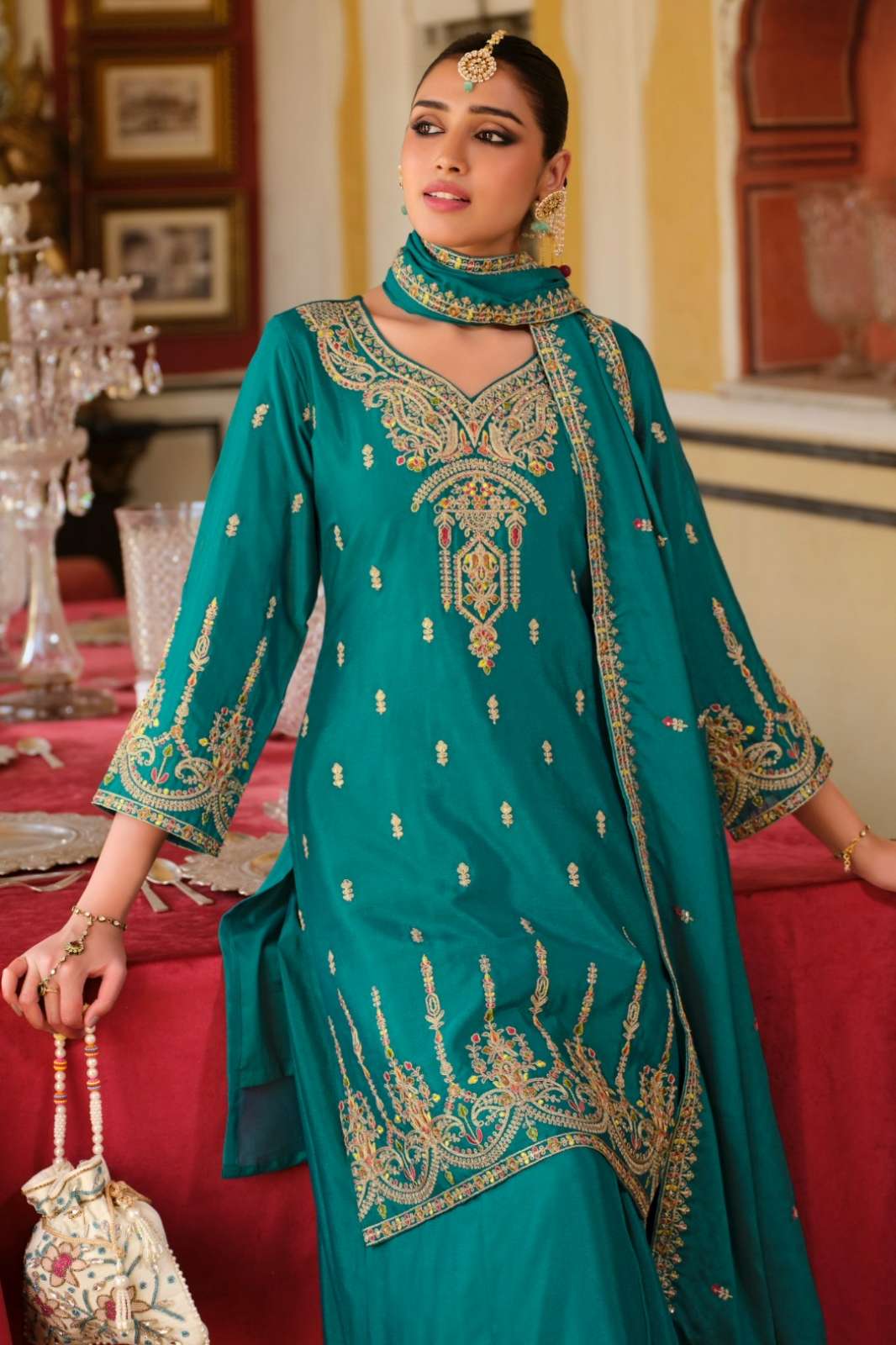 Eba Chhavi Ready to Wear Chinon Salwar Suit With Embroidery work