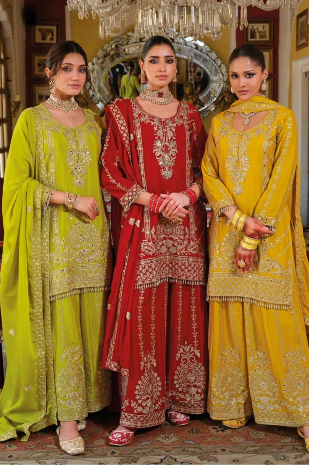 Eba Sundari Ready to Wear Chinon Salwar Suit With Embroidery work