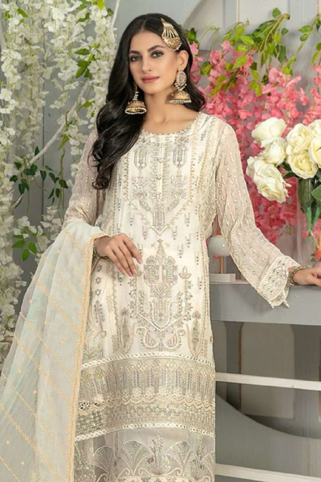 FEPIC ROSEMEEN C 1350 GEORGETTE EMBROIERED DRESS MATERIALS