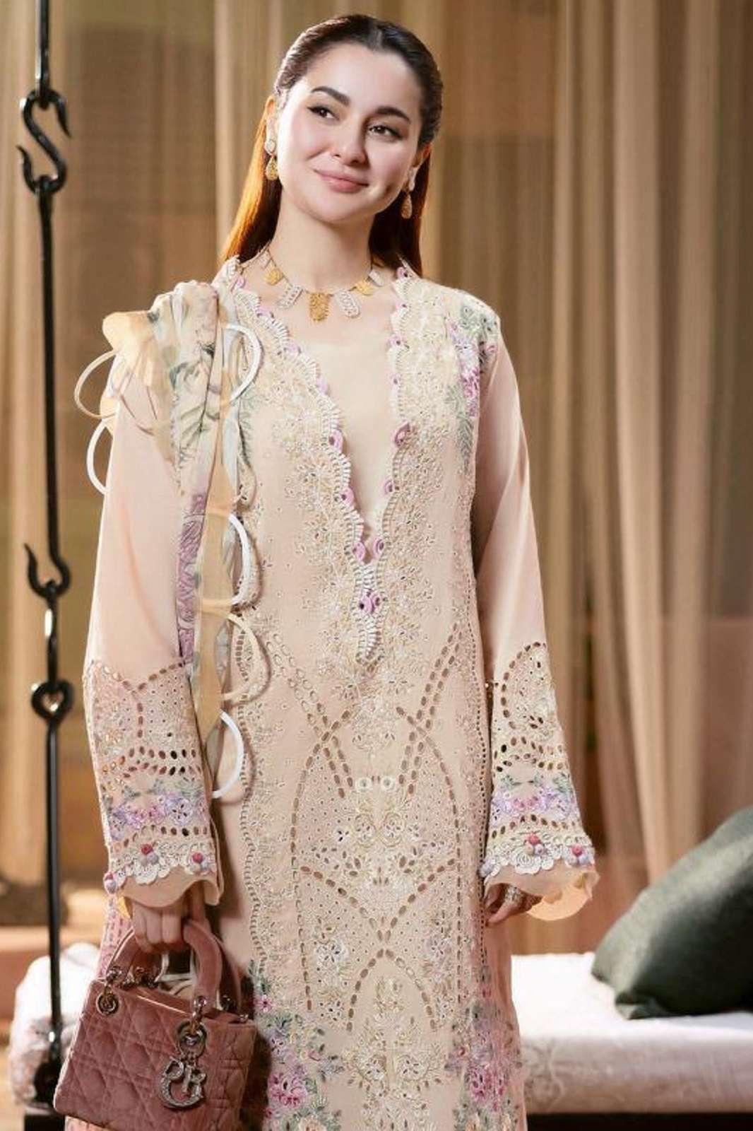 HOOR TEX H 383 A & B HEAVY COTTON EMBROIDERED SUITS