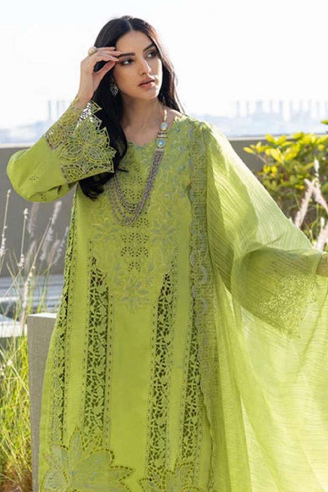HOOR TEX H 384 A & B HEAVY COTTON EMBROIDERED SUITS
