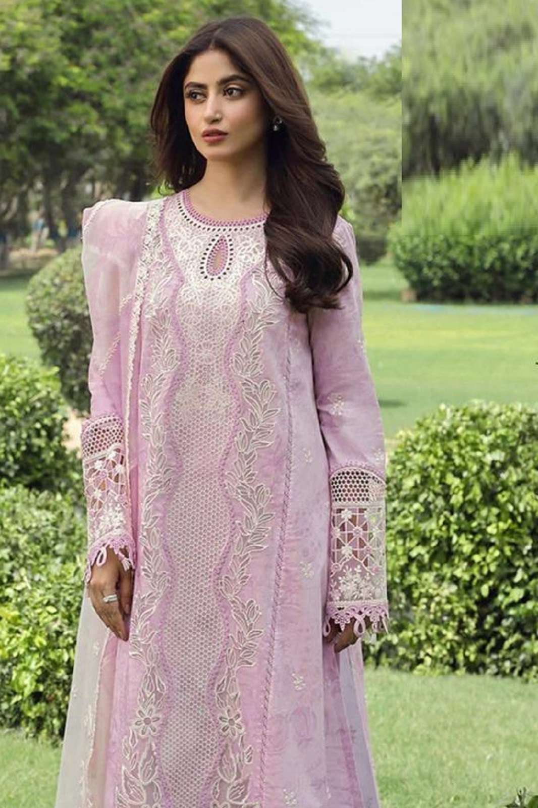 HOOR TEX H 386 A&B HEAVY COTTON THRED EMBROIDERED SUITS
