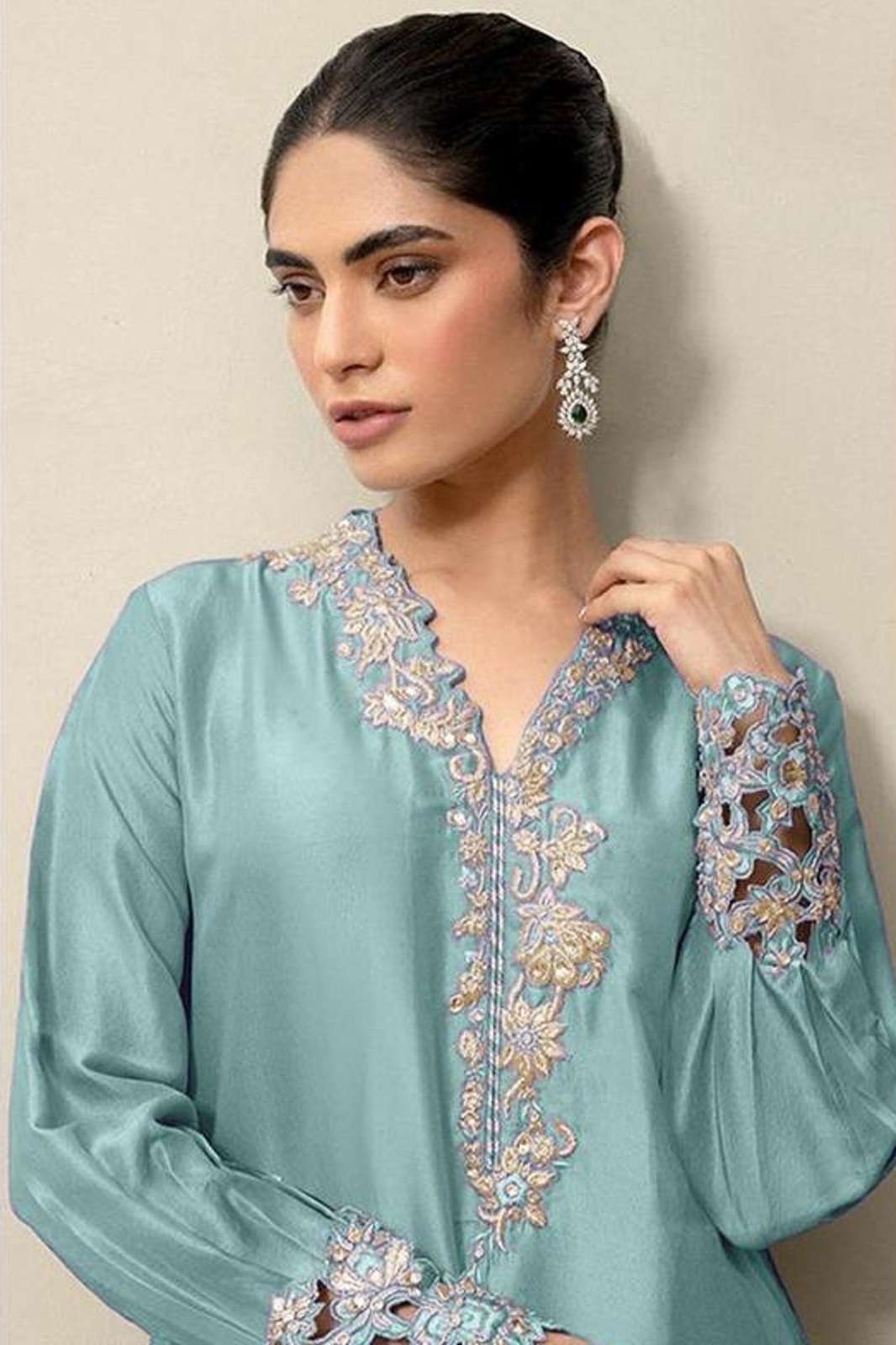HOOR TEX HF 206 A TO C IMPORTED SATIN READY TO WEAR SUITS