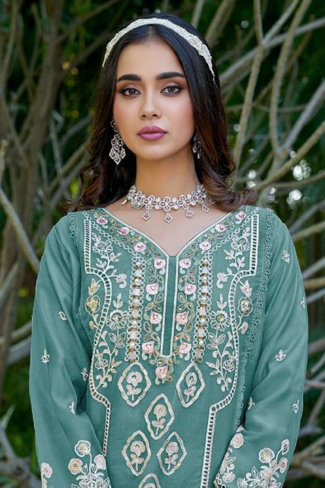 IRAADAY IR 21214 ABC ORGANZA EMBROIDERED SUITS