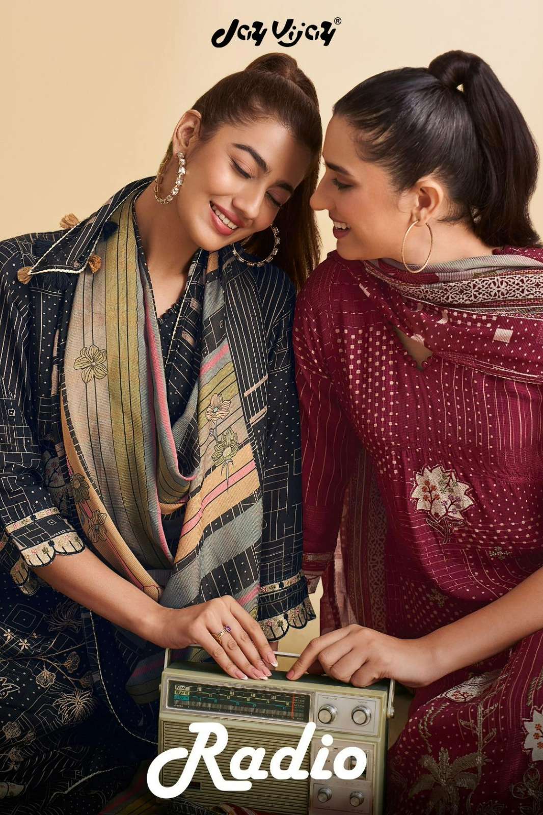 JAY VIJAY RADIO PURE BURBERRY CHECKS DIGITAL PRINTED SUIT WITH EMBROIDERY 