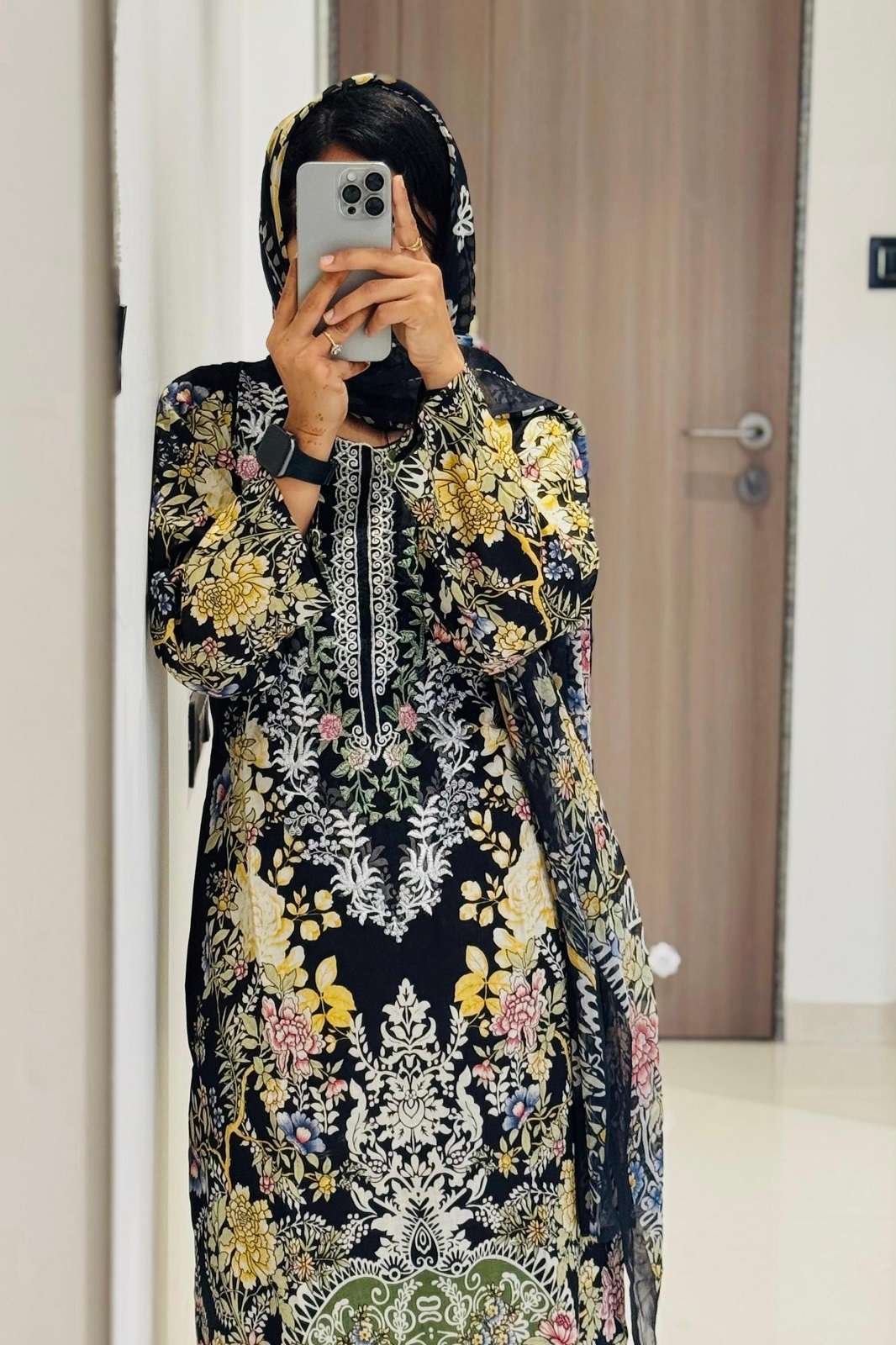 JIHAN 3763 PURE COTTON EMBROIERED DRESS MATERIALS