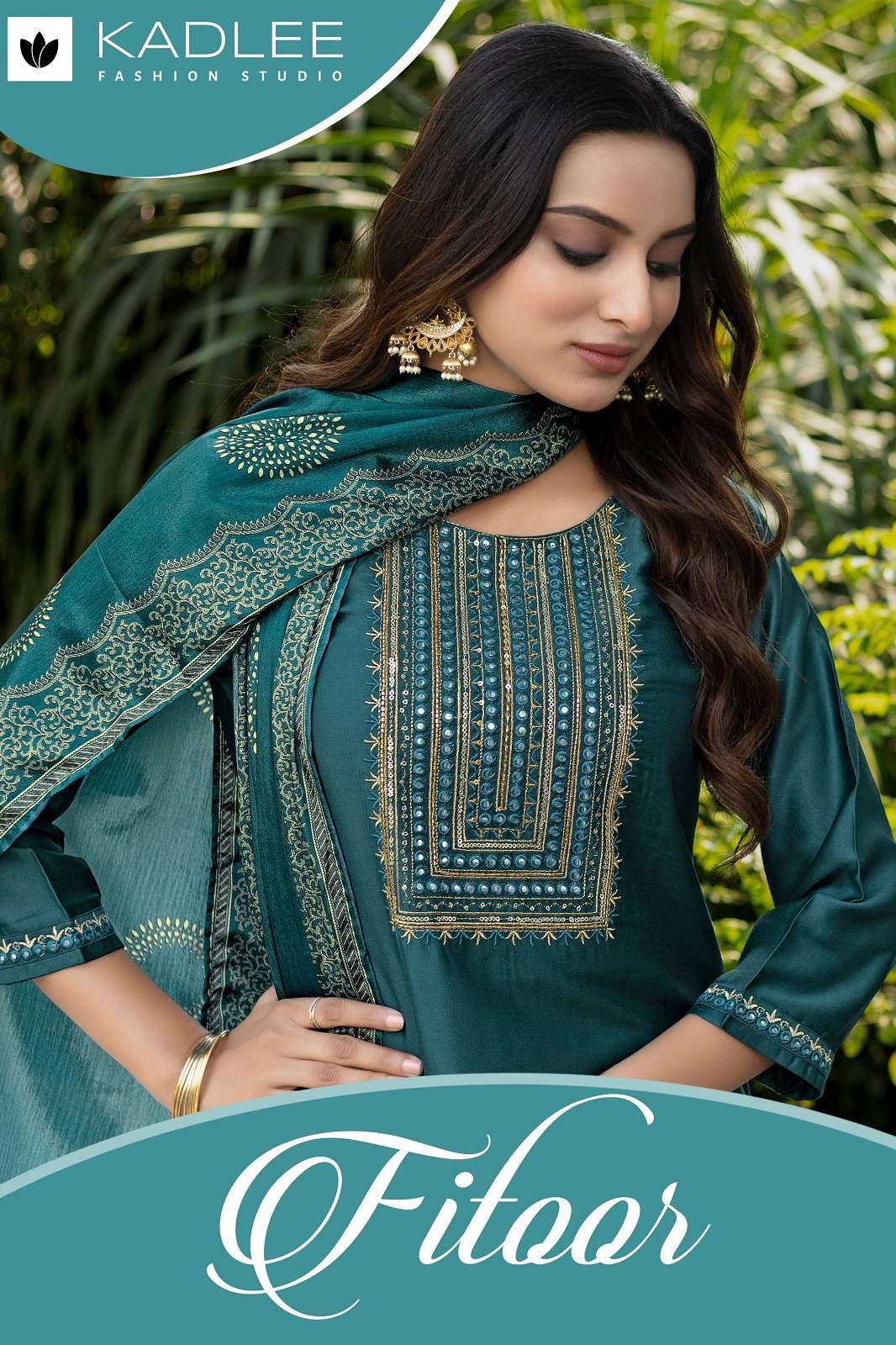 KADLEE FITOOR GAJJI SILK HANDWORKED READY TO WEAR KURTIES