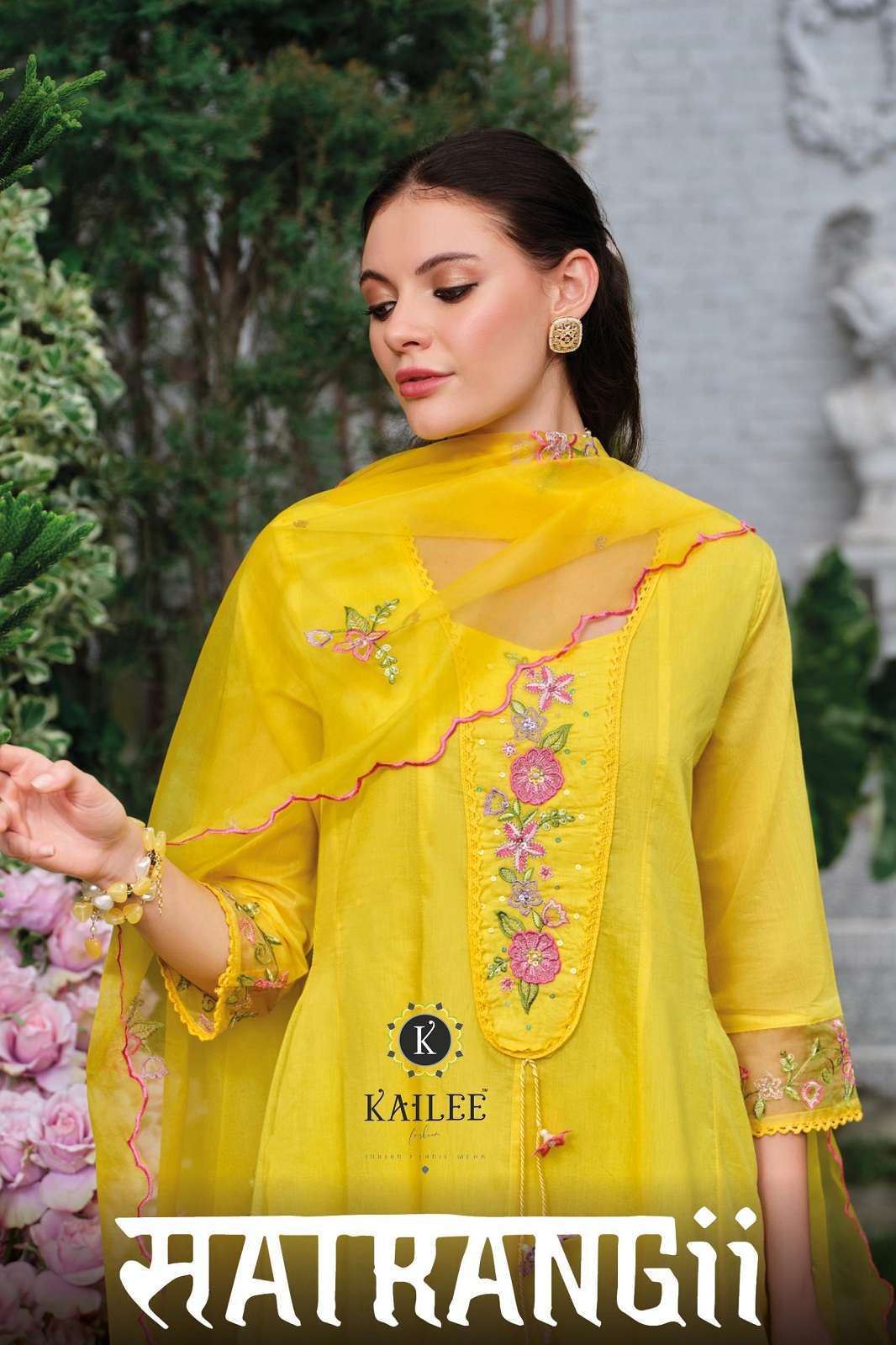 KAILEE SATRANGI CHANDERI READY TO WEAR ANARKALI KURTIES