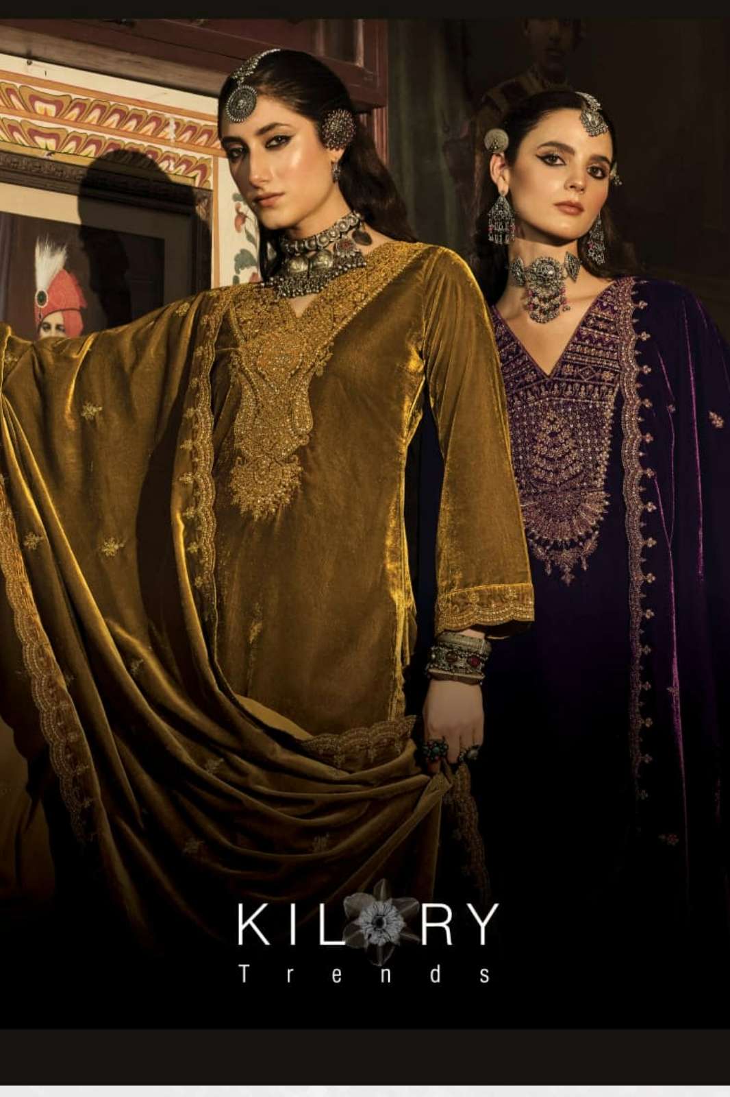 Kilory Trends NOOR E DARIYA Pure Velvet Suit with Coding Embroidery Work