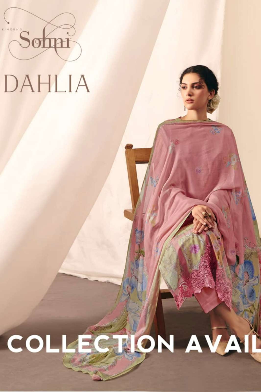 KIMORA SOHNI DAHLIA PURE MUSLIN DIGITAL PRINTED SUIT WITH EMBROIDERY WORK