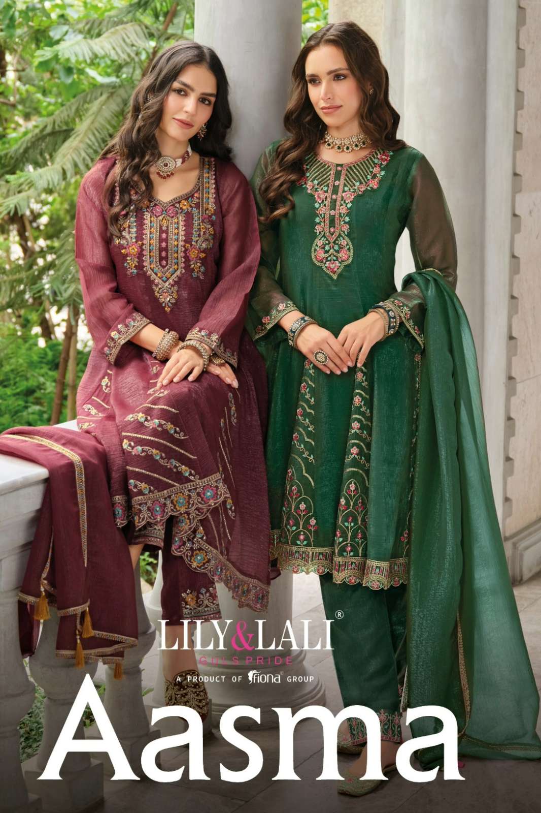 LILY & LALI Aasma Ready to Wear Silk Suit with Handwork & Embroidery Work