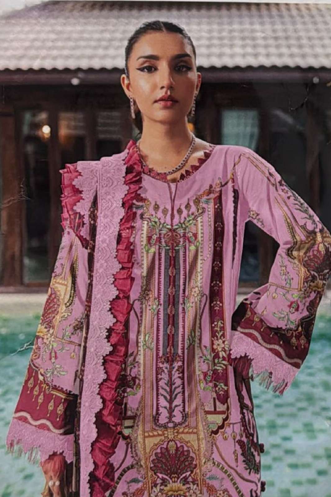 MEHBOOB TEX 1424 COTTON EMBROIERED DRESS MATERIALS