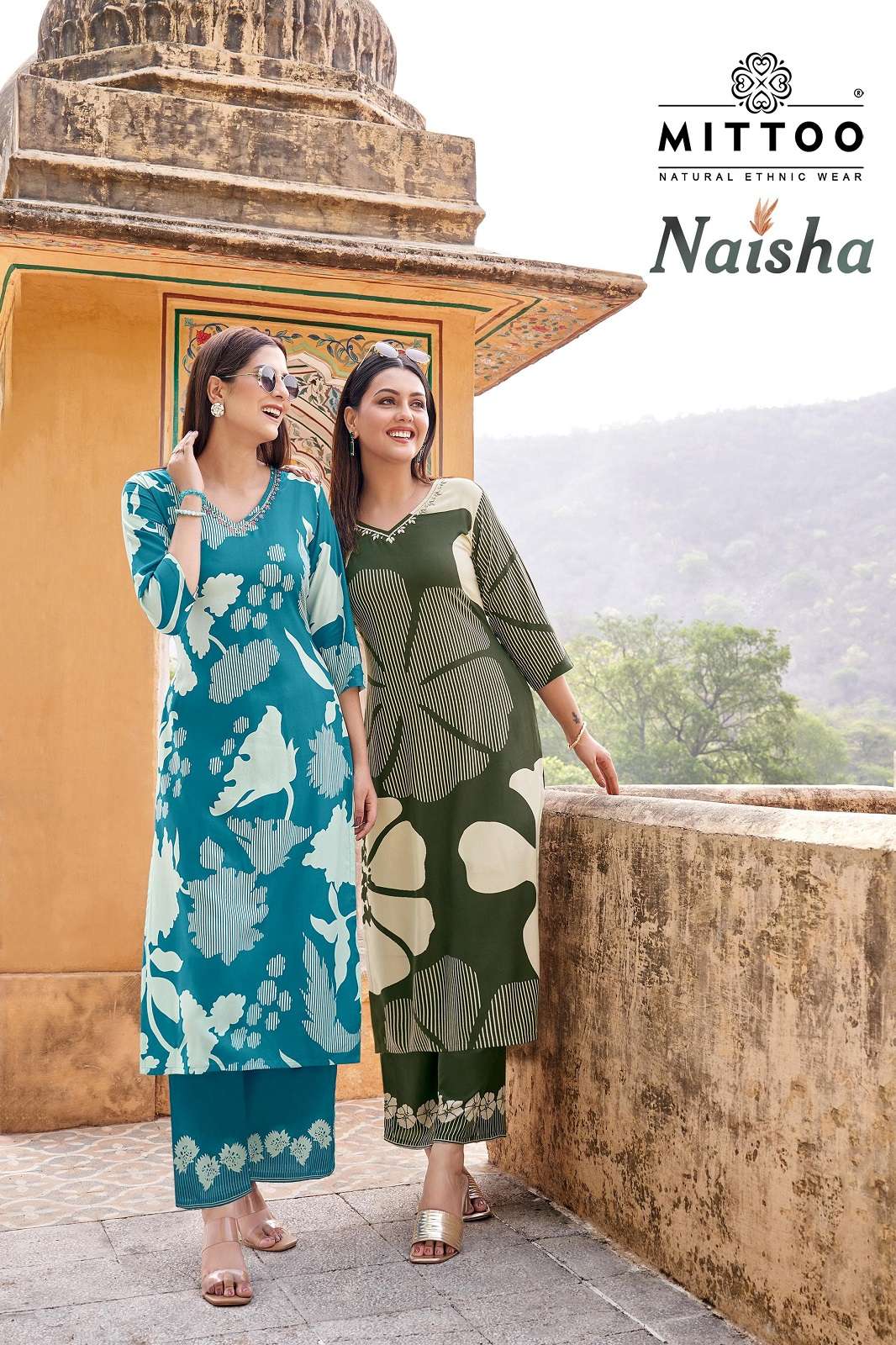 MITTOO NAISHA RAYON PRINTED READY TO WEAR KURTIES
