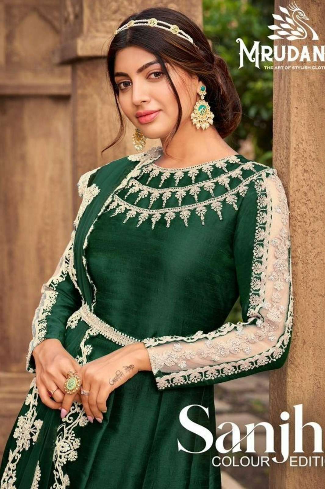 MRUDANGI SANJH COLOUR EDITION SILK DESIGNER GOWN