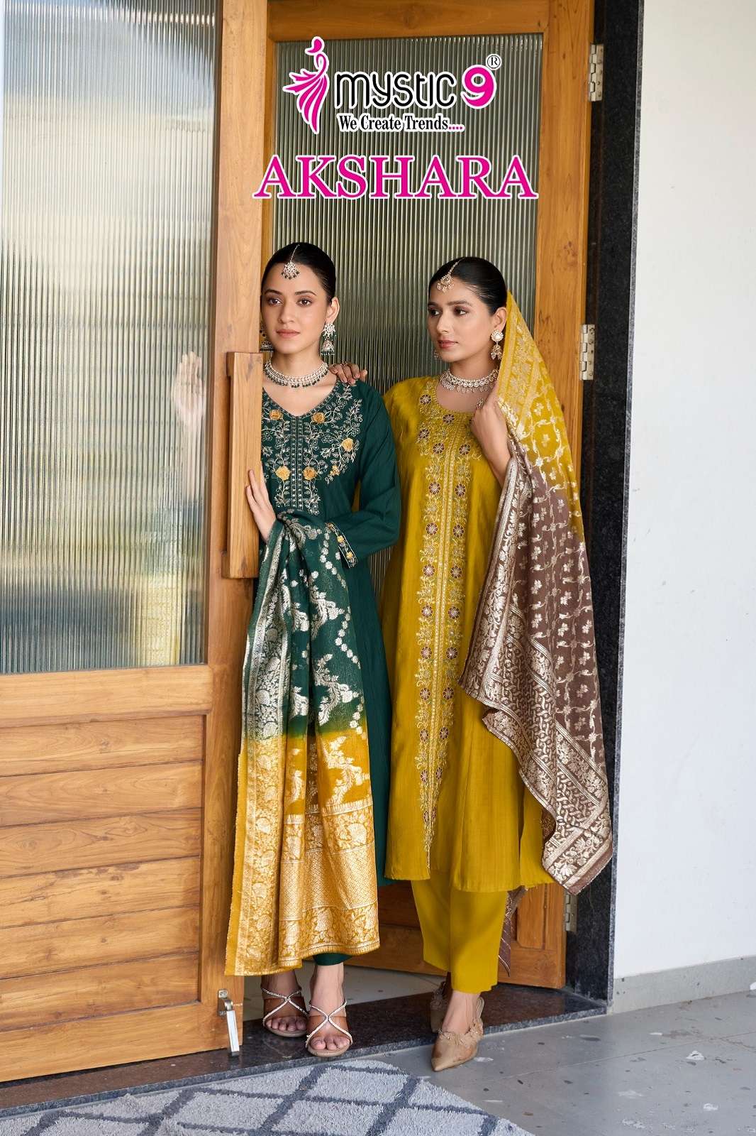 MYSTIC9 AKSHARA VOL 1 READY TO WEAR ANARKALI KURTIES