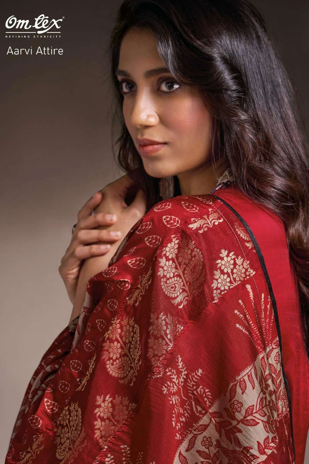  OMTEX AARVI ATTIRE ARMAYA SILK DIGITAL PRINTED SUIT WITH EMBROIDERY