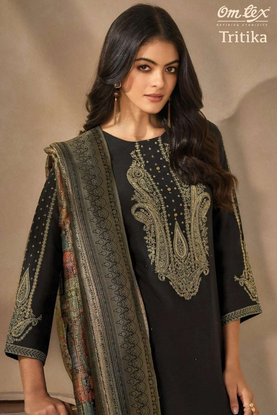 OMTEX TRITIKA RUBINA SILK SUIT WITH EMBROIDERY WORK
