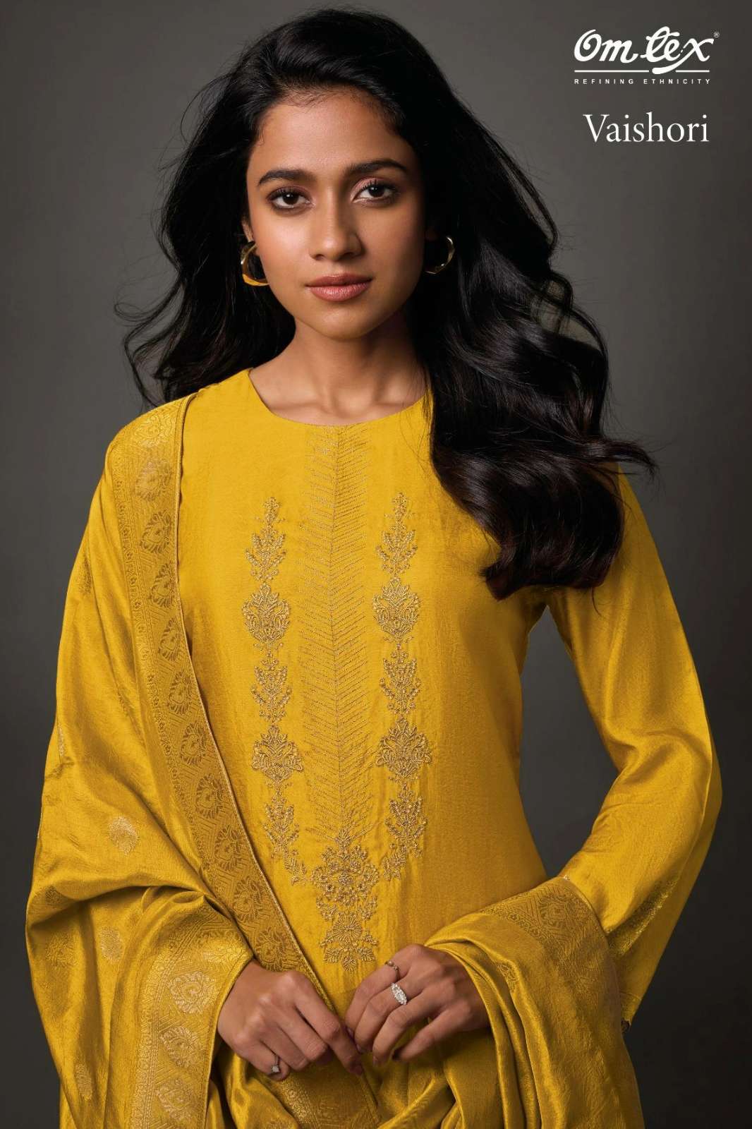  OMTEX VAISHORI OLIVIA SILK DIGITAL PRINTED SUIT WITH EMBROIDERY WORK