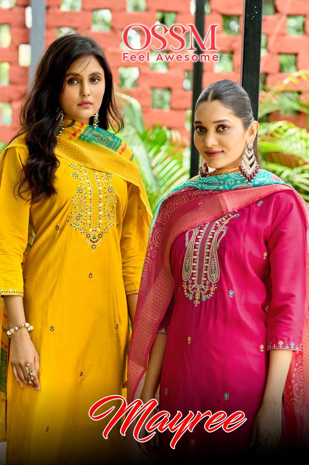 OSSM MAYREE ROMAN SILK EMBROIERED READY TO WEAR KURTIES