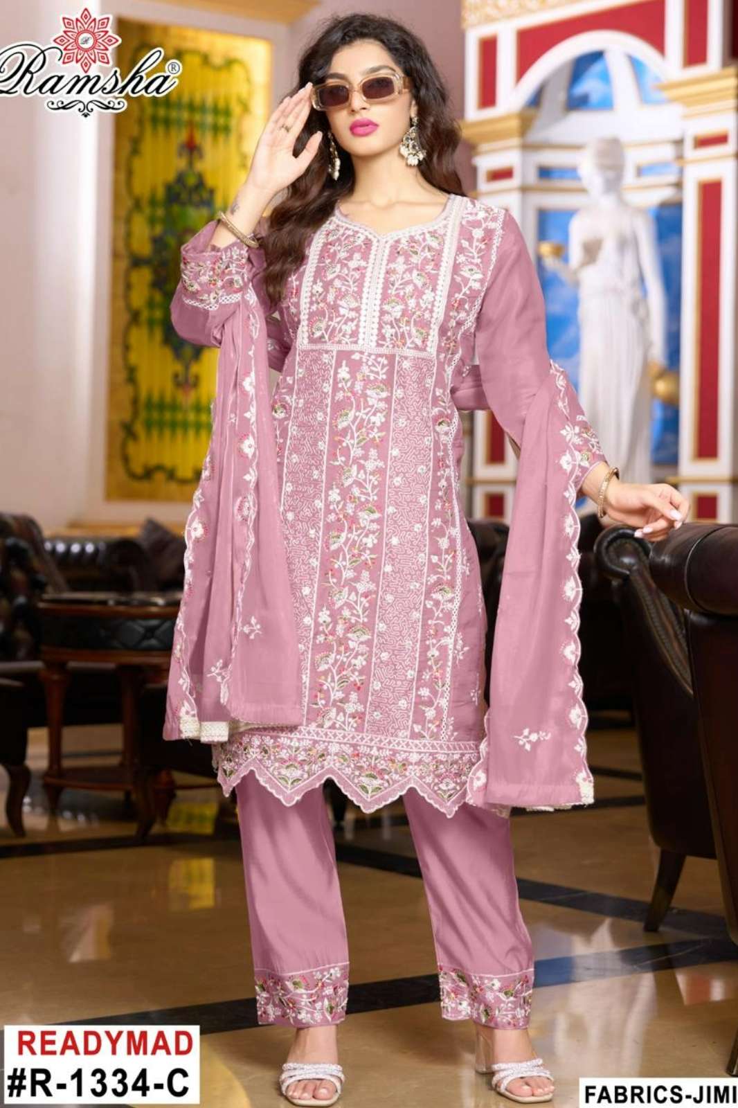 RAMSHA R 1334 Ready to wear Jimmy Chew Embroidered Pakistani Suit