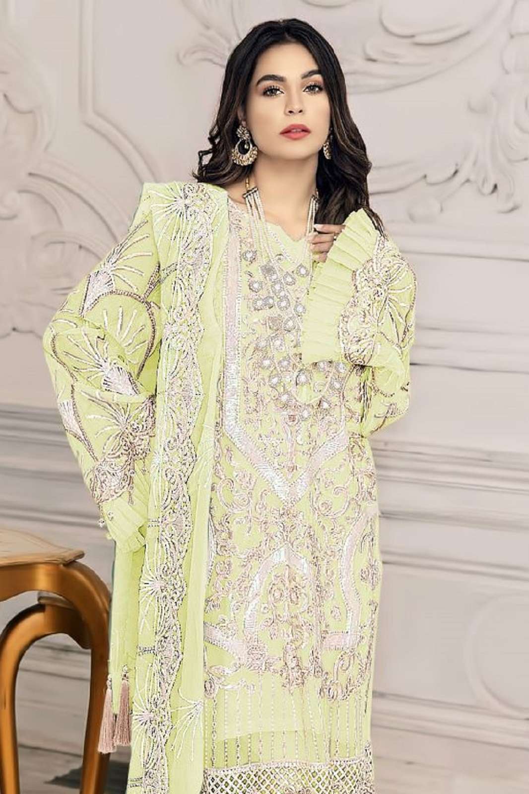 RUNGREZ 1012 G EMBROIERED DRESS MATERIALS