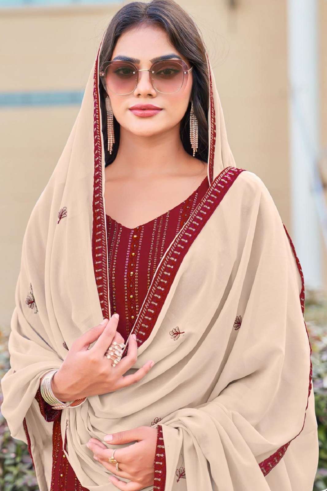 SAJIDA DESIGNER DUA GEORGETTE EMBROIDERED SUITS