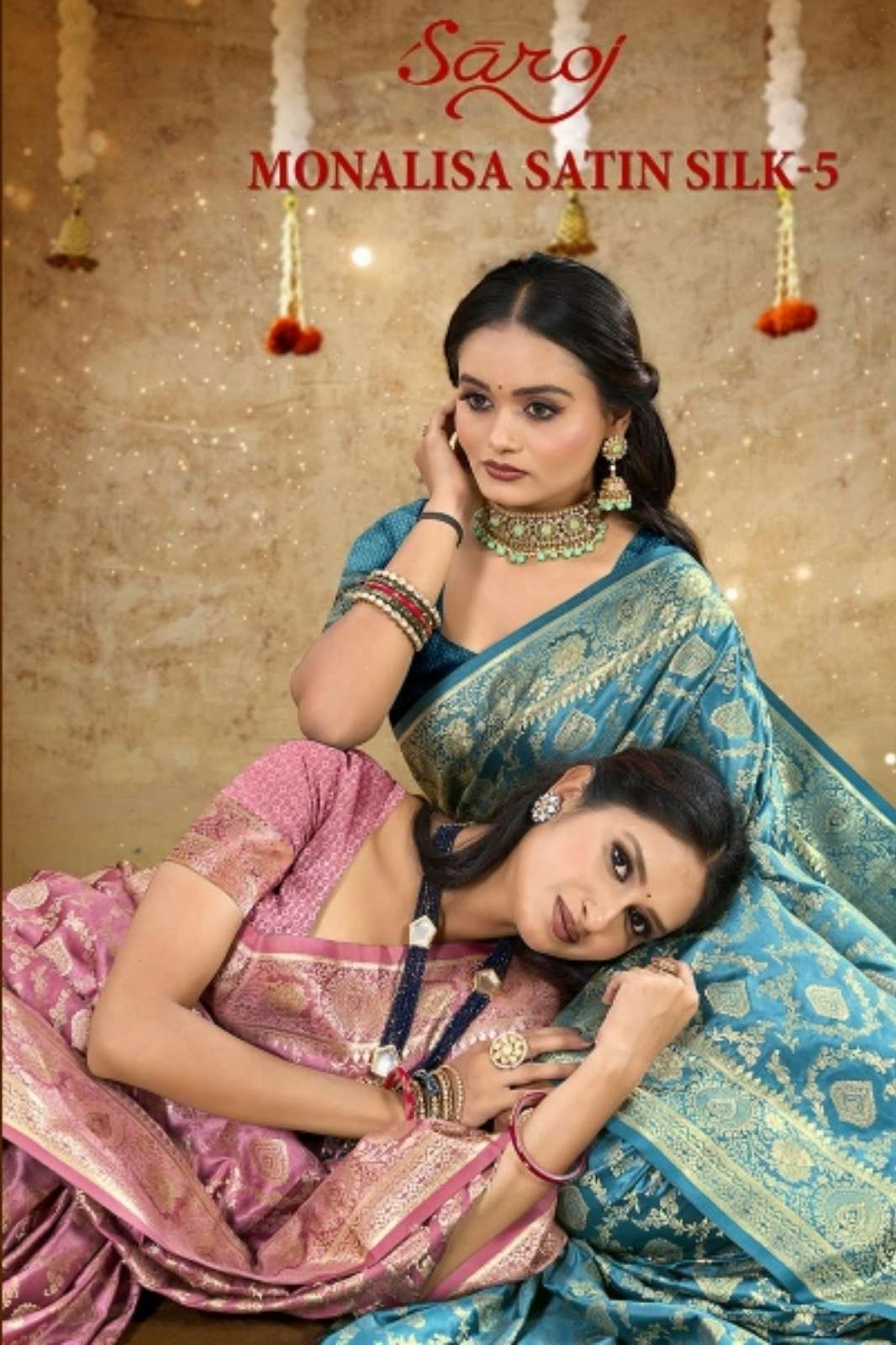 Saroj Kala Sattin Silk 5 Pure Satin Silk Rich Pallu Saree with Blouse