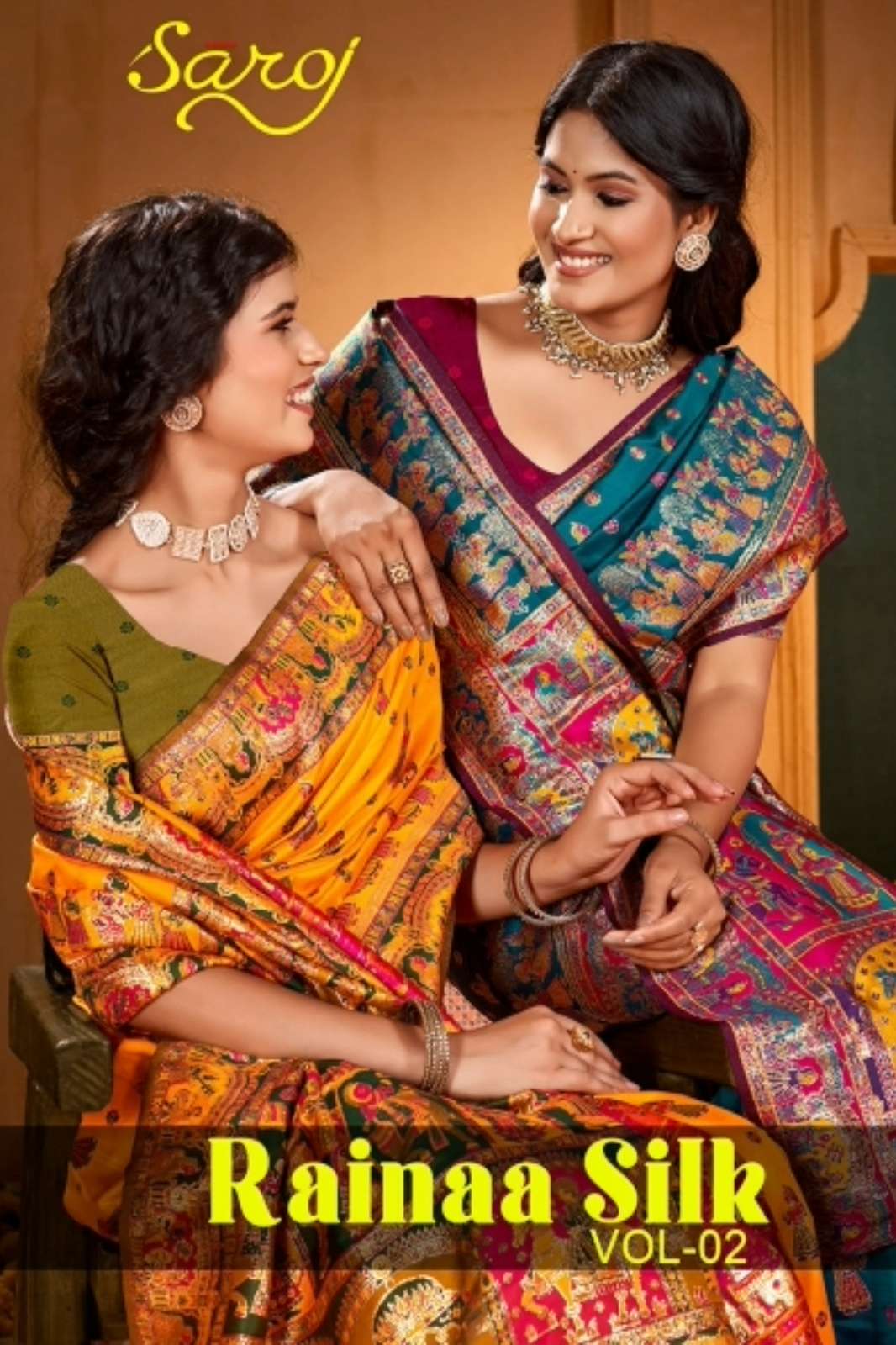 Saroj Rainaa Silk 2 Pure Silk Position Design Rich Pallu Saree