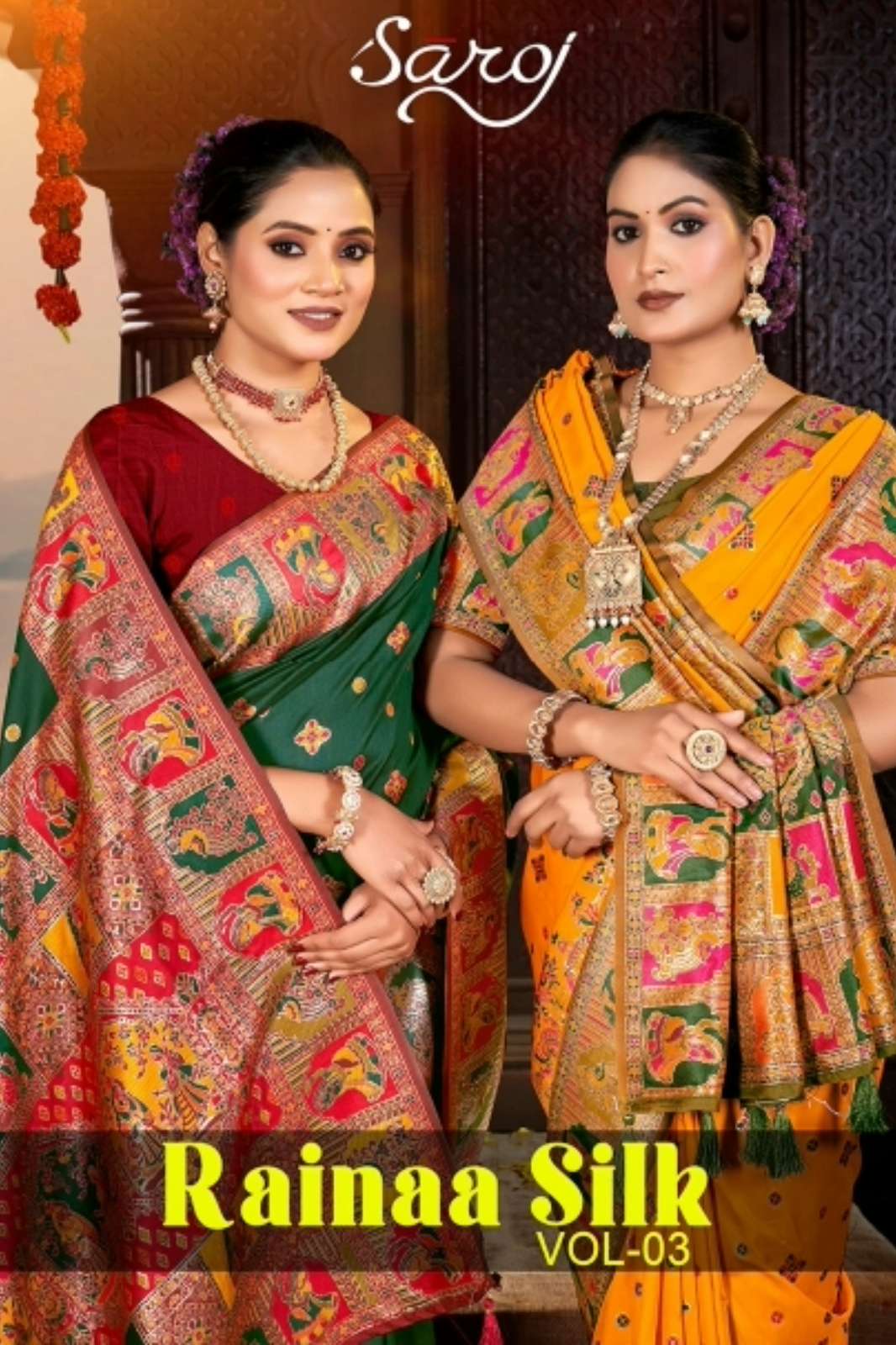 Saroj Rainaa Silk 3 Pure Silk Position Design Rich Pallu Saree