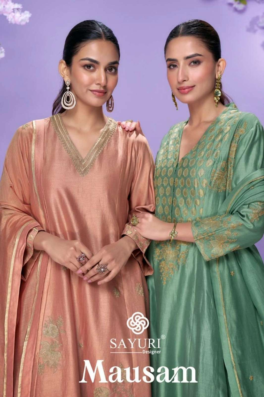 SAYURI MAUSAM REAL PREMIUM ROMAN SILK LONG CUT SUIT