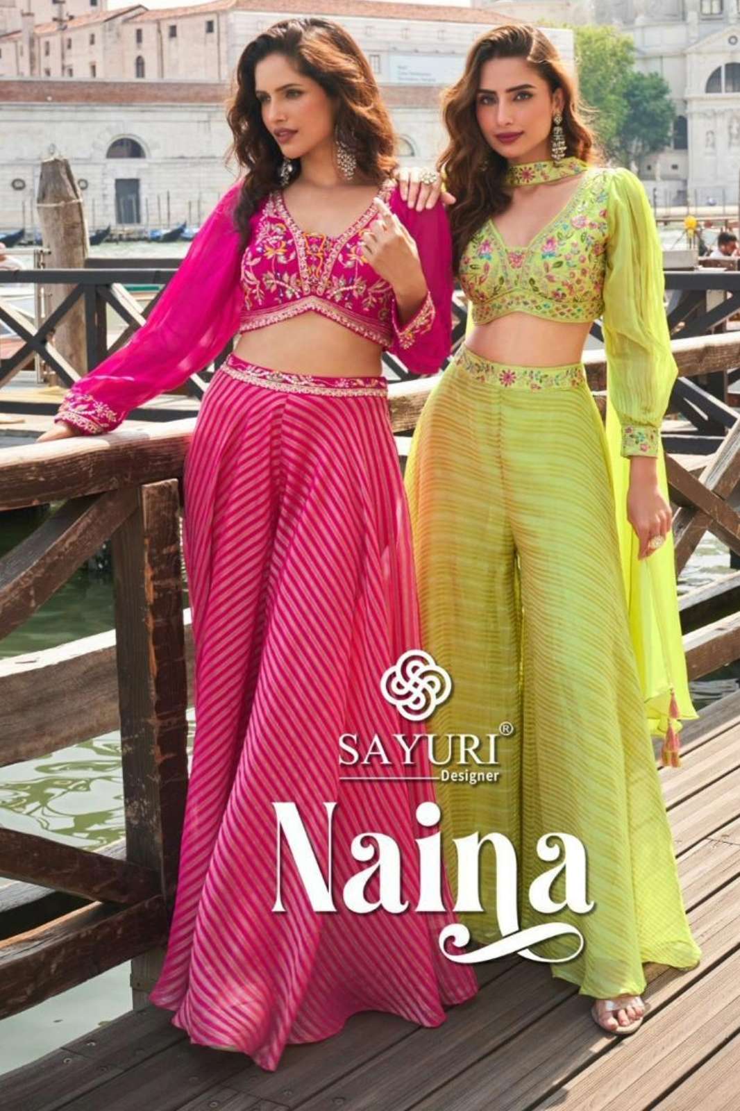 Sayuri NAINA Ready to Wear Pure Viscose jacquard Silk Indo Western Dress 