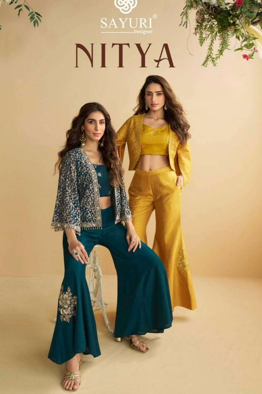 SAYURI NITYA READY TO WEAR PREMIUM REAL SILK EMBROIDERED DESIGNER DRESS 