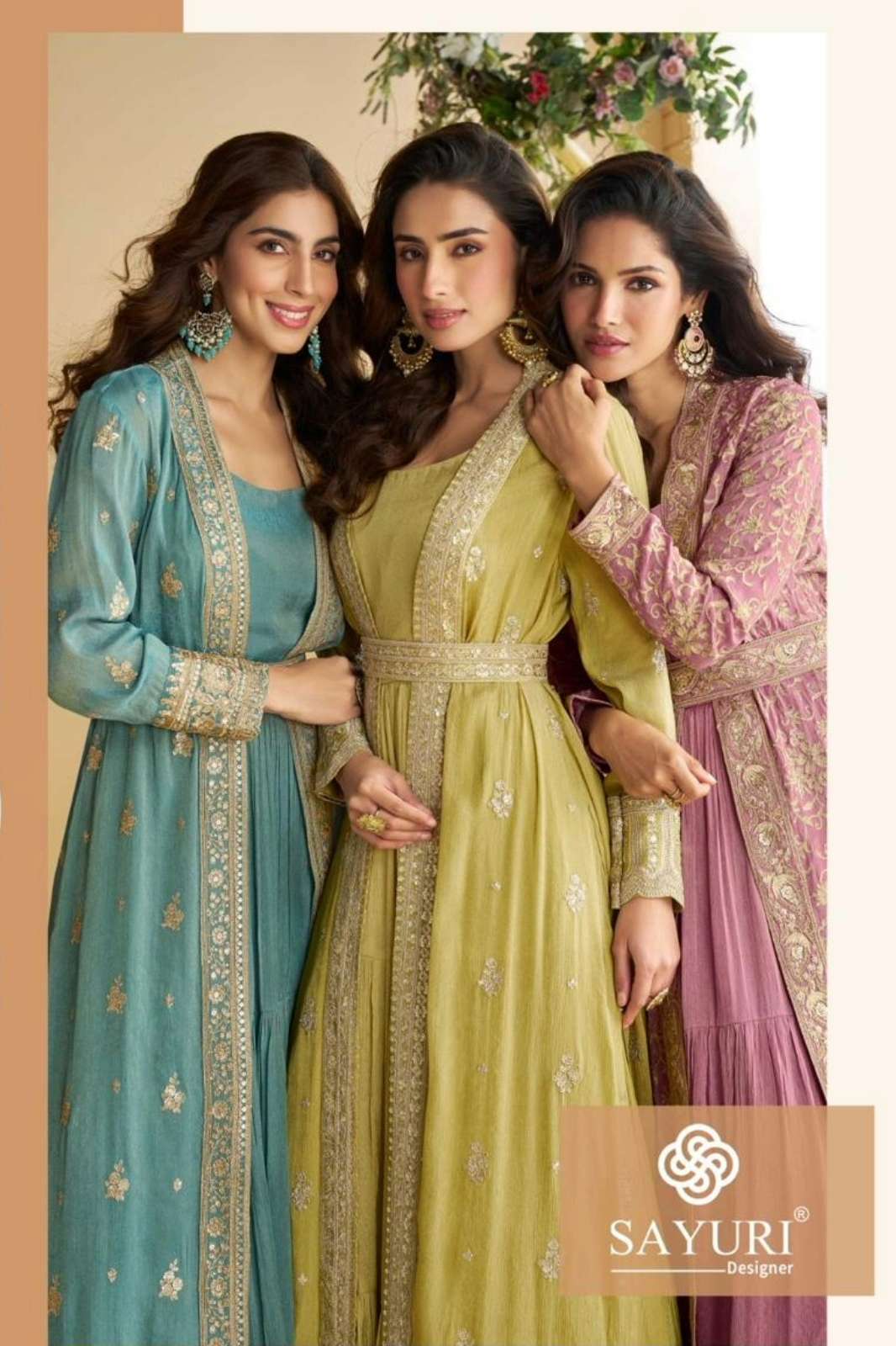 SAYURI TULIP READY TO WEAR PREMIUM REAL CHINON SILK DESIGNER GOWN