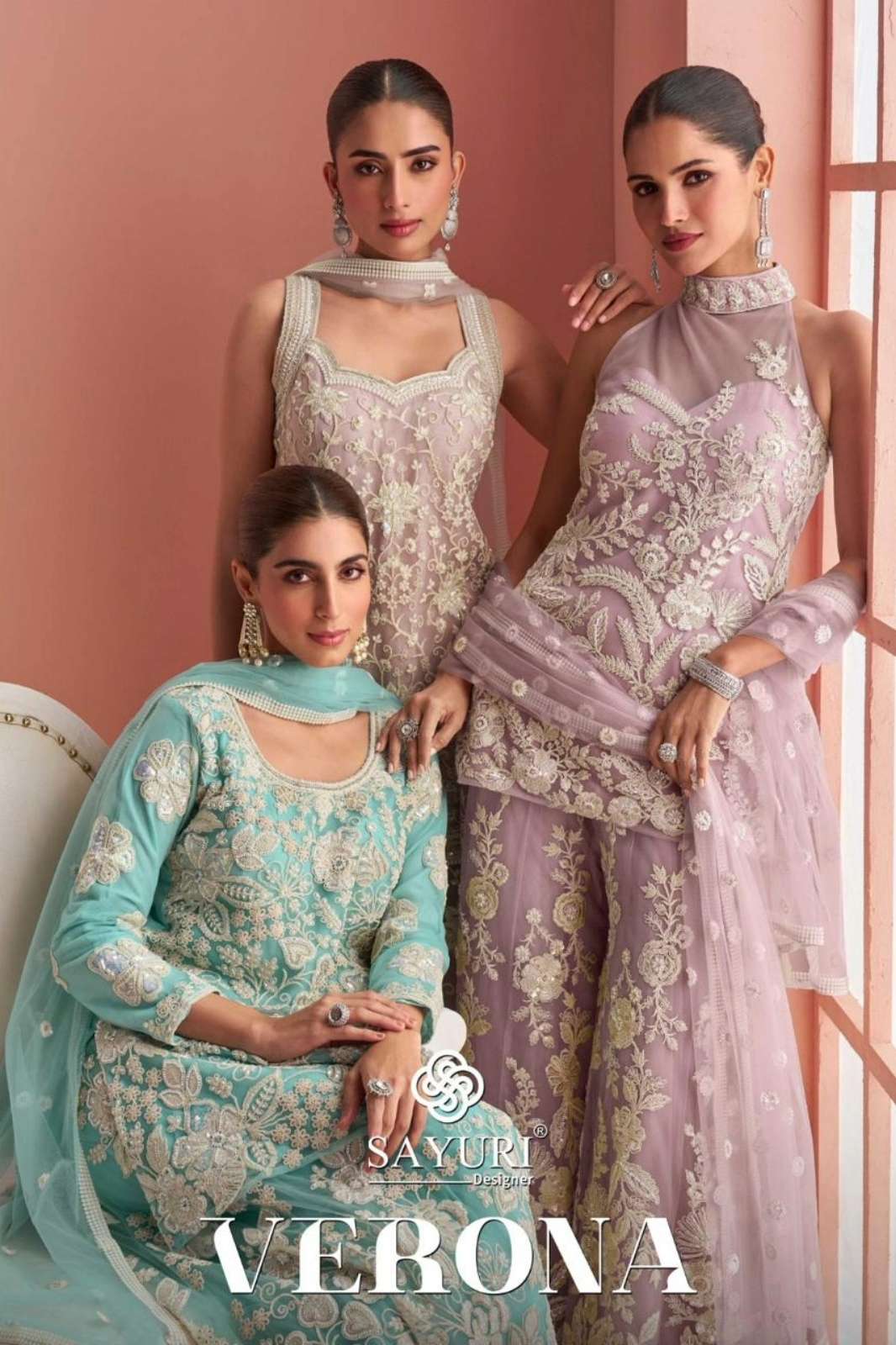 SAYURI VERONA READY TO WEAR DESIGNER PREMIUM REAL NET SUIT
