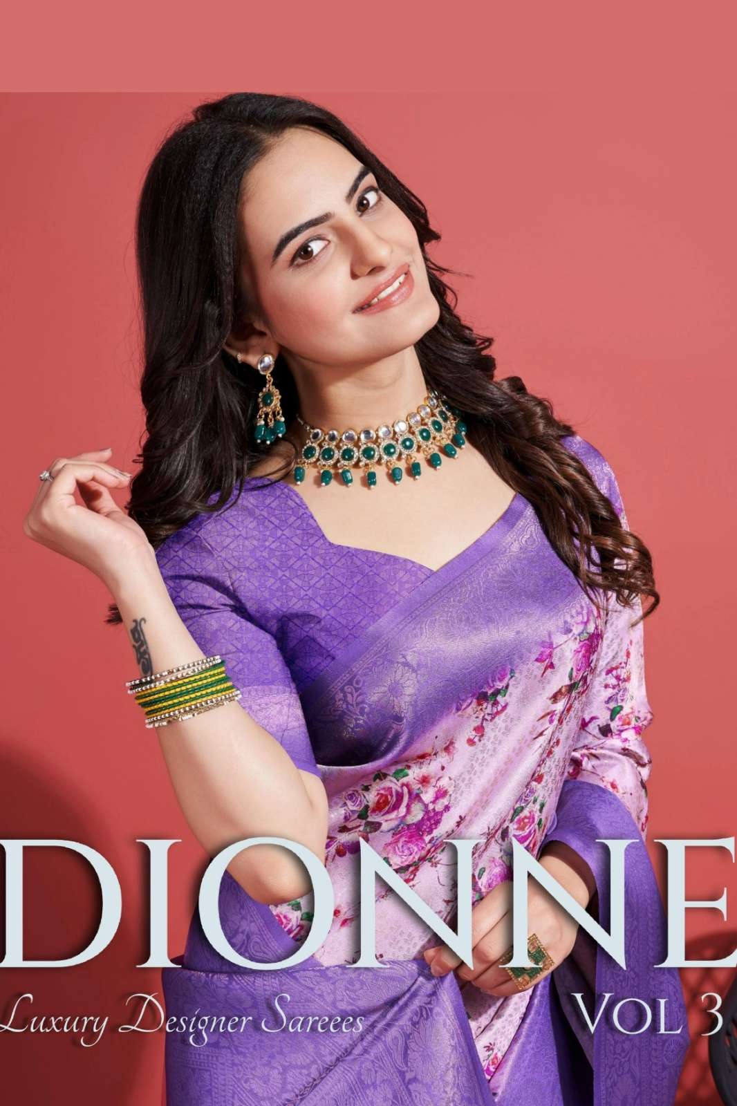 Sethnic DIONNE VOL 03 Kubera Pattu Style Soft Copper Zari Digital Printed Saree