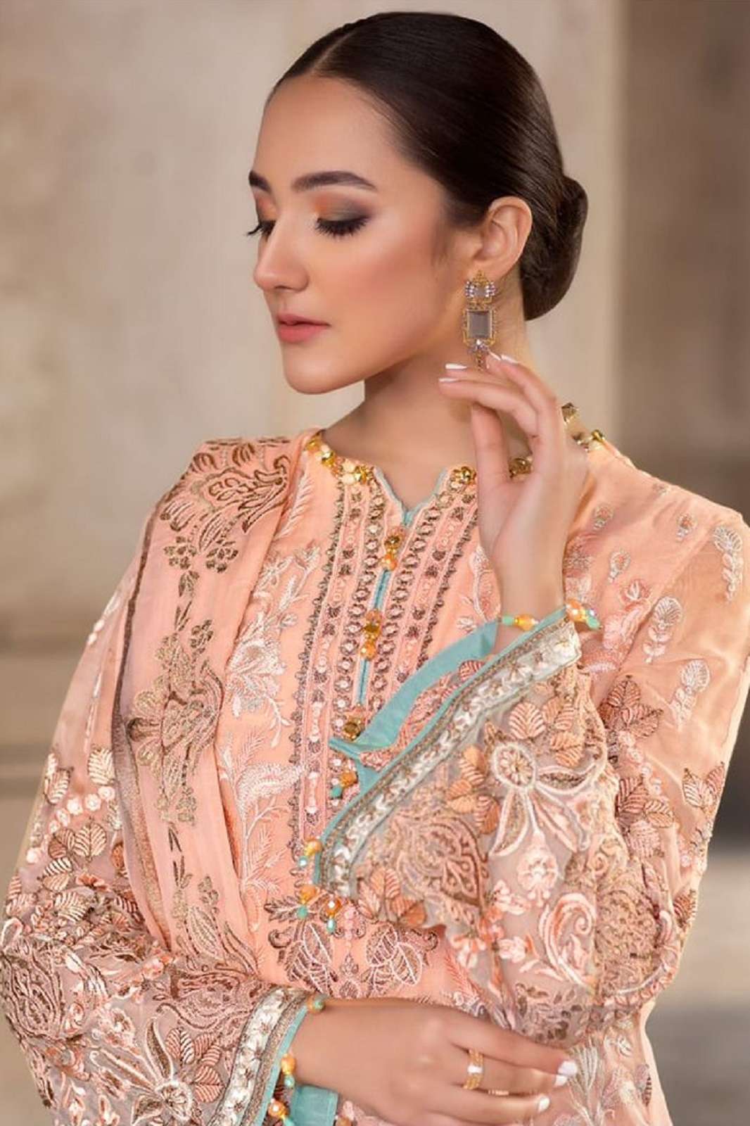SHANAYA S 131 GEORGETTE EMBROIERED DRESS MATERIALS