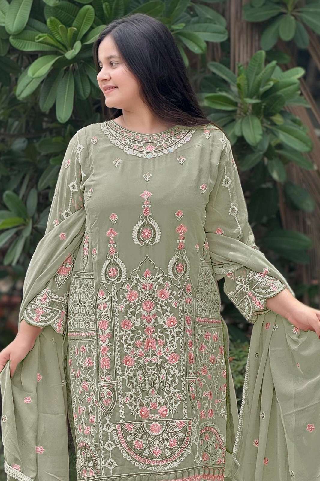 SHANAYA S 211 A TO C GEORGETTE DRESS MATERIALS