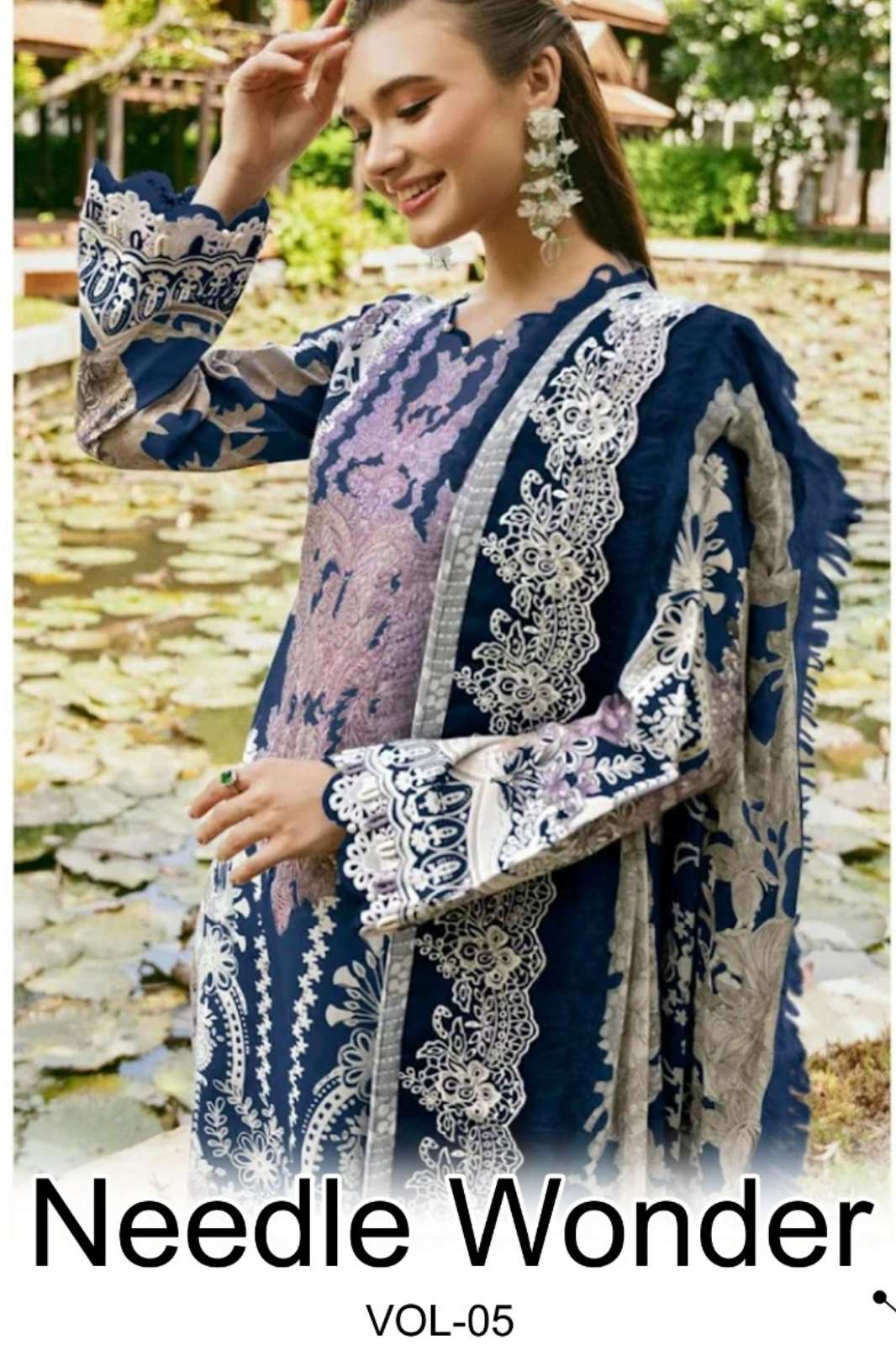 SHARADDHA NEEDLE WONDER VOL 05 Pure Cotton Suit with Patch Embroidery