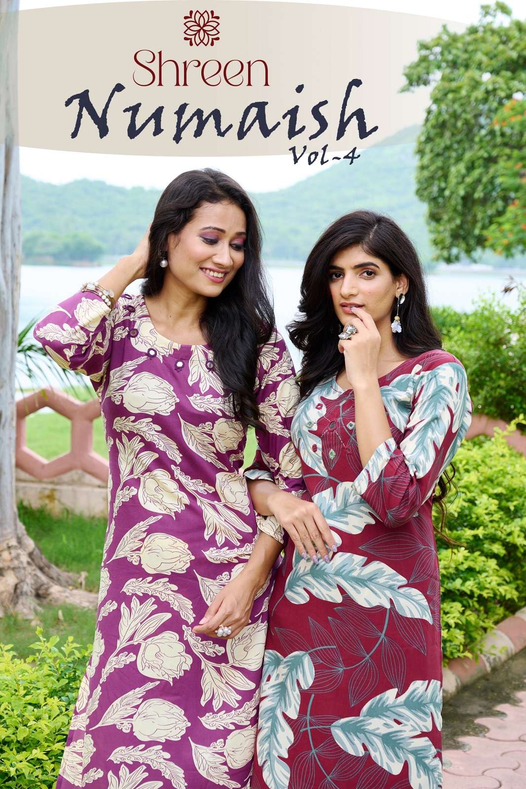 SHREEN NUMAISH VOL 4 RAYON READY TO WEAR KURTIES