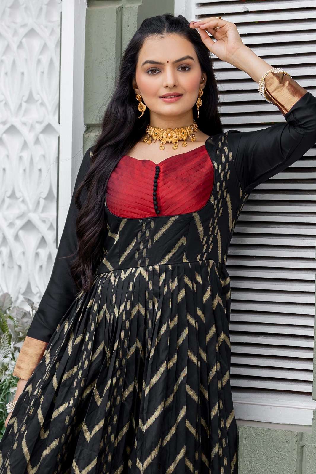 SHRI BALAJI 15899 SOFT SILK READY TO WEAR GOWNS