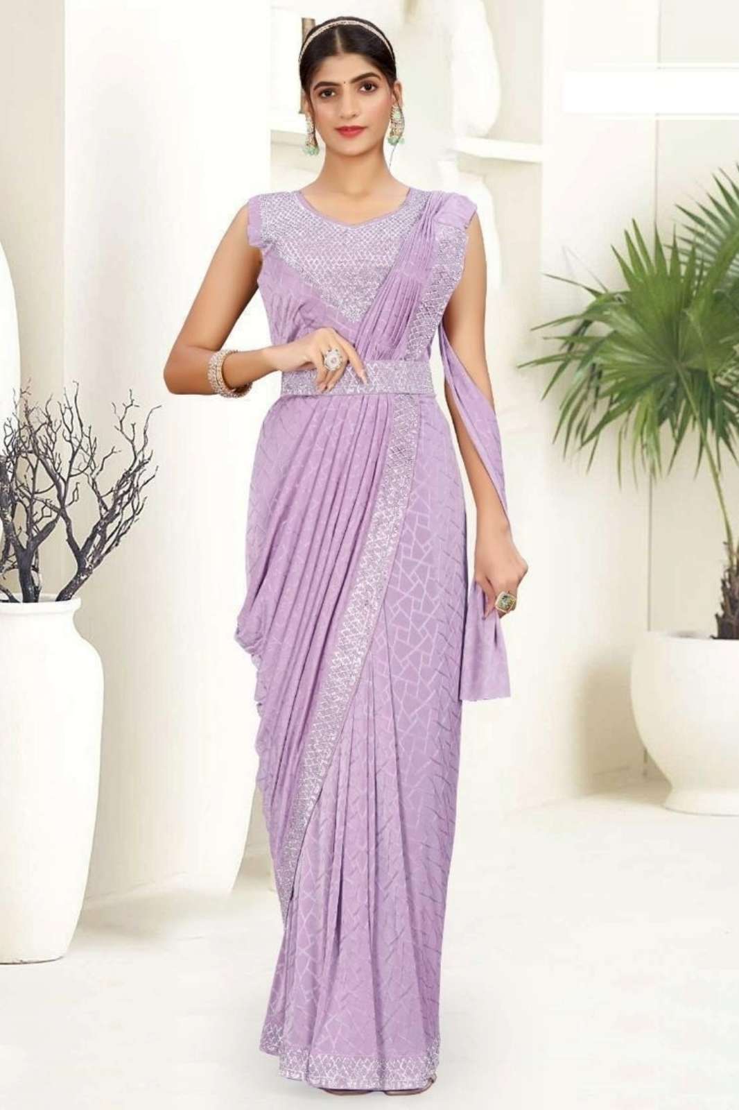 Shri Balaji Emporium 16101 Jacquard Fancy Ready to Wear Saree