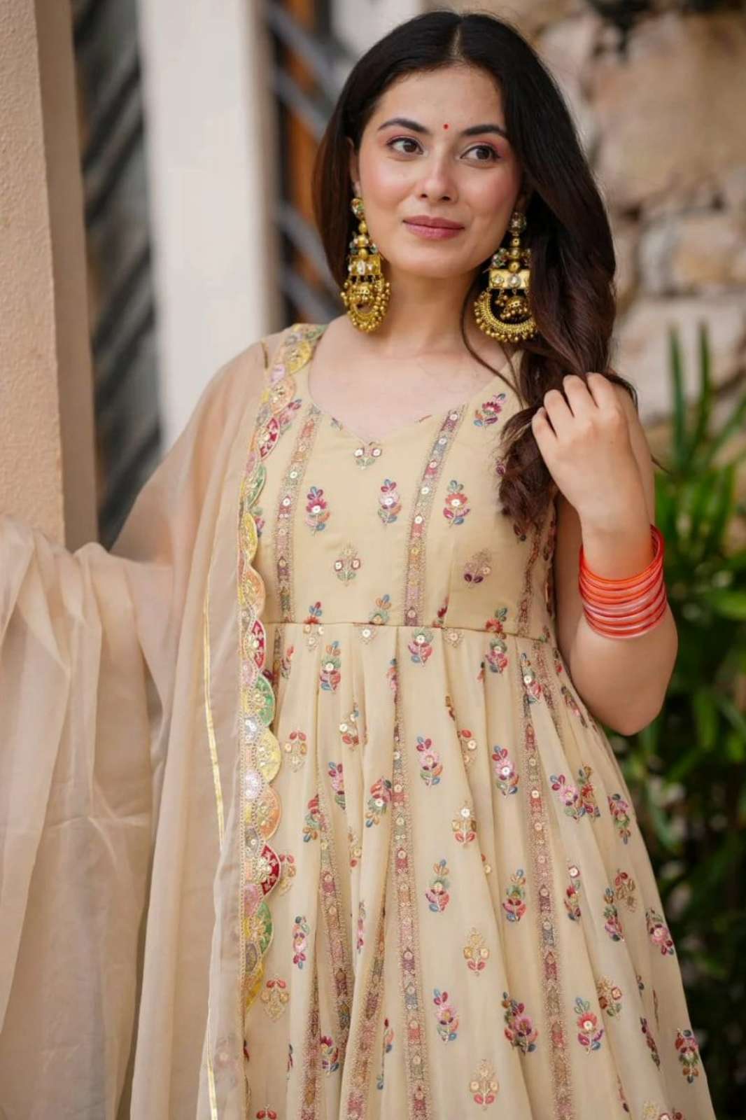 SHRI BALAJI EMPORIUM 5903 COLOUR’S PREMIUM FAUX GORGETTE ANARKALI SUIT