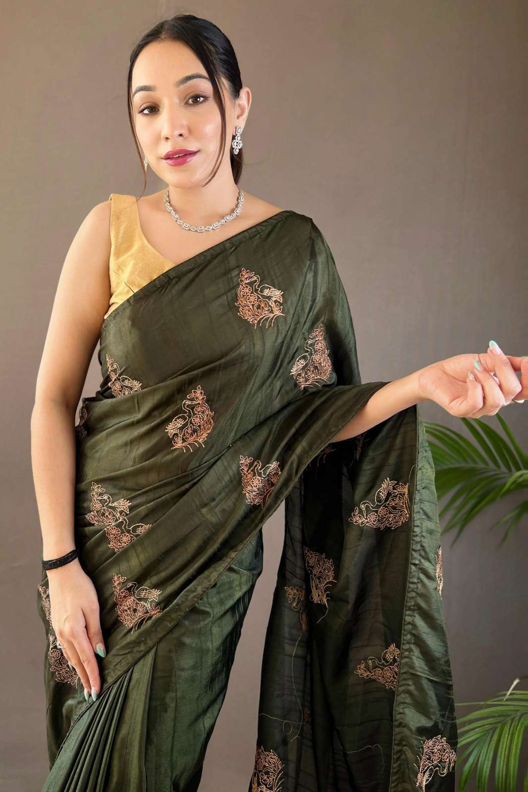 Shri Balaji Emporium Amaya Silk with Zari Embroidery Saree