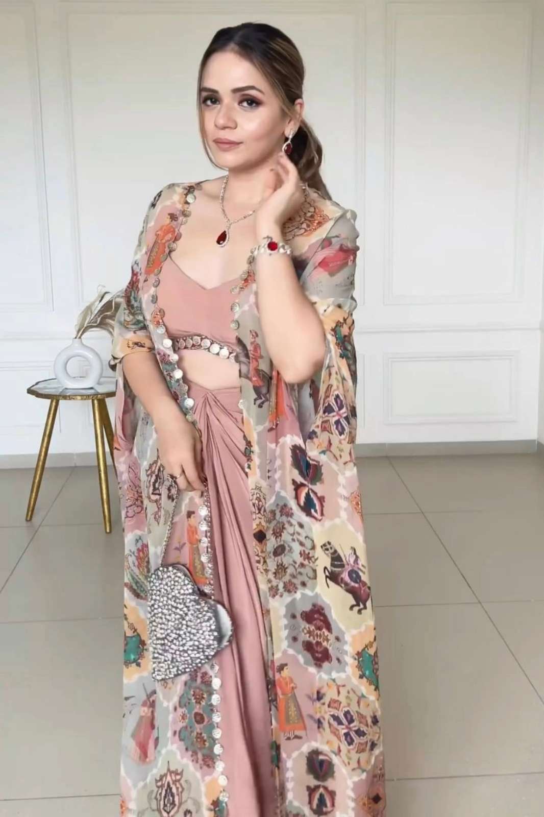 SHRI BALAJI EMPORIUM BE 134 DESIGNER FANCY FIONA SILK PRINTED STYLE WESTERN 