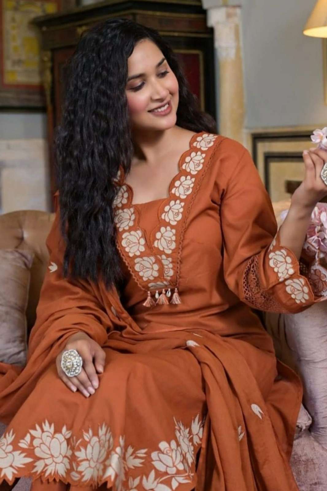 SHRI BALAJI EMPORIUM BE 385 REYON SLUB COTTON SALWAR SUIT