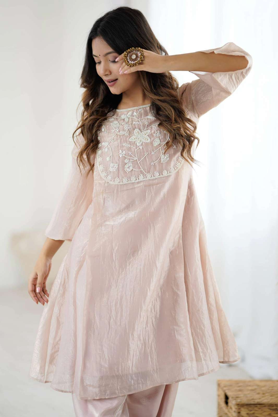 Shri Balaji Emporium DIF 065 Organza Designer Tulip Style Pant Suit 