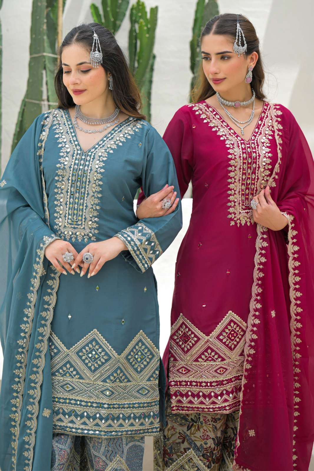 Shri Balaji Emporium DIF 067 Roman Silk Sharara Suit for Women
