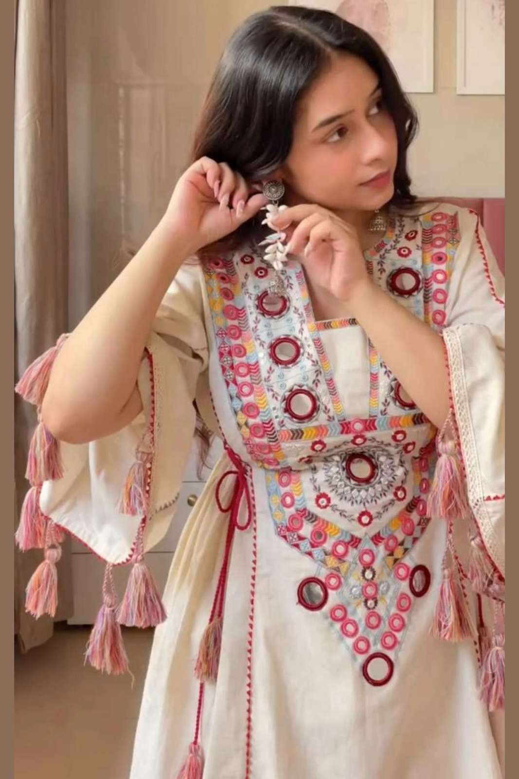 Shri Balaji Emporium DV 24669 Pure Khadi Cotton Kurti Set