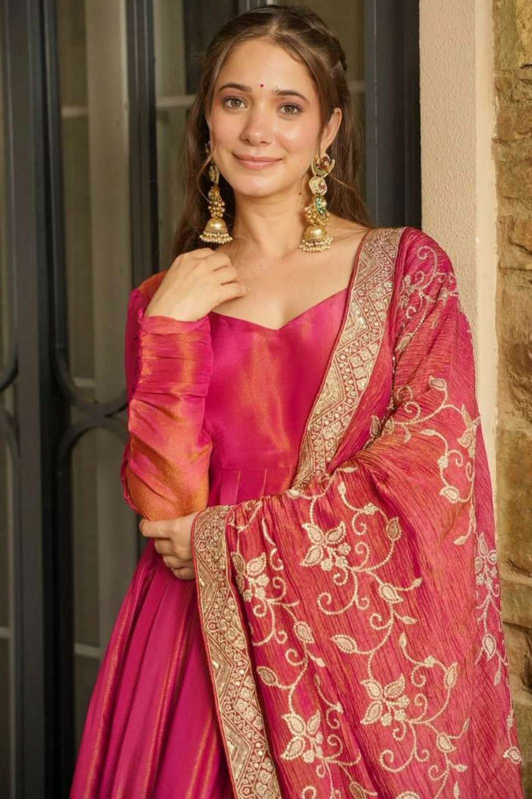 Shri Balaji Emporium DV 24700 Roman Simmer Silk Anarkali Suit