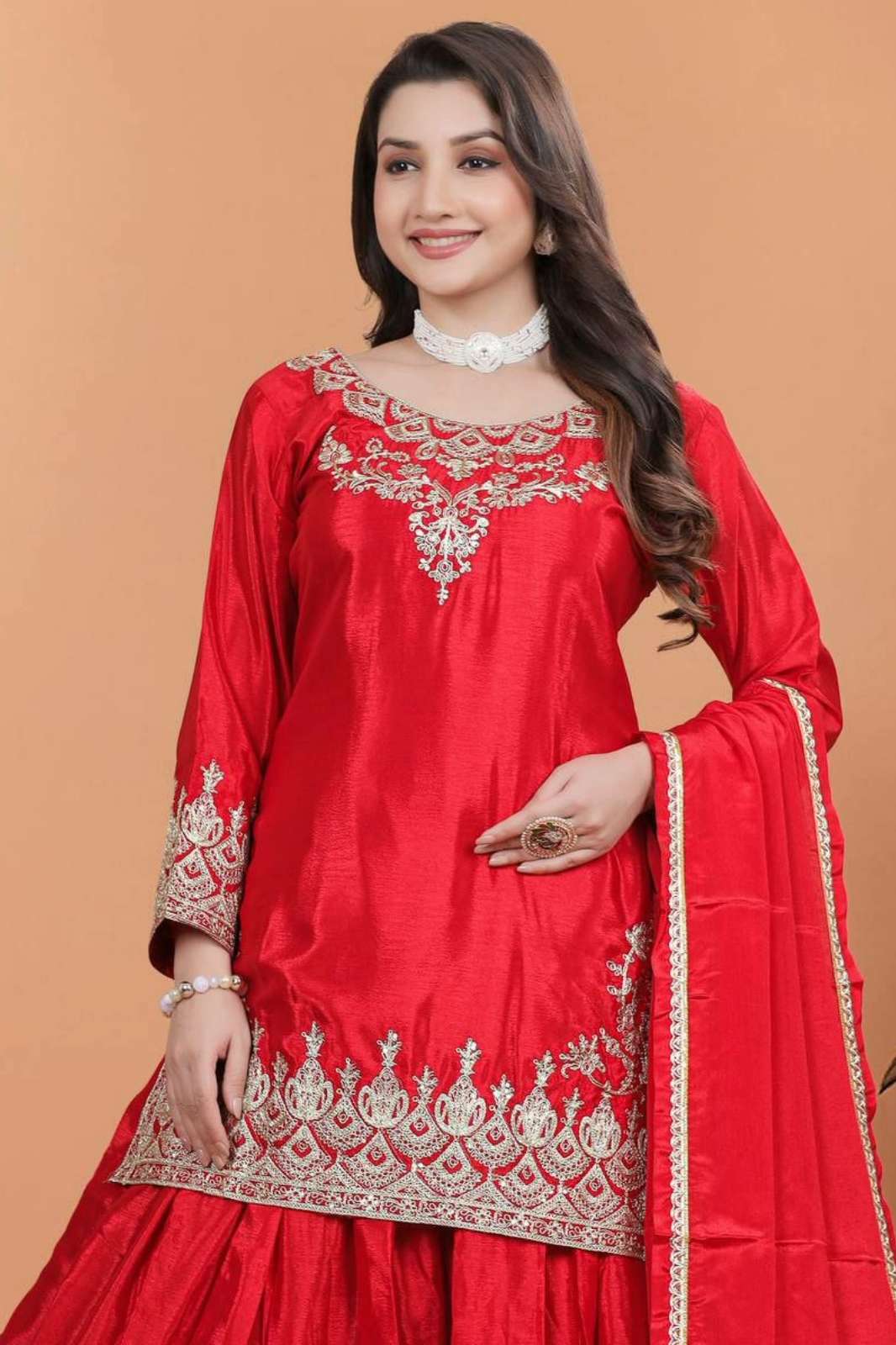 Shri Balaji Emporium DV 24783 Pure Chinon Sharara Suit